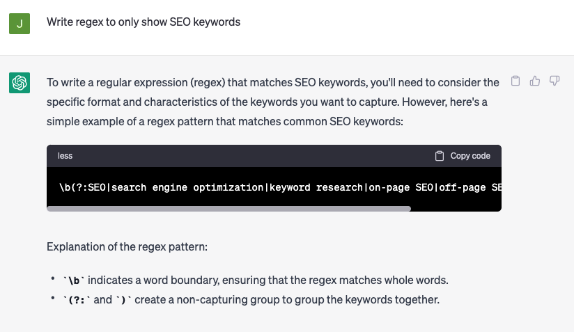 regex written by ai