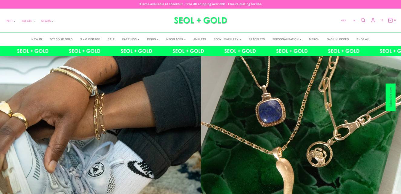 seol gold website on shopify