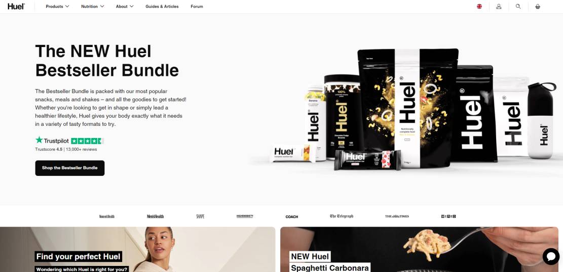 huel website on Shopify