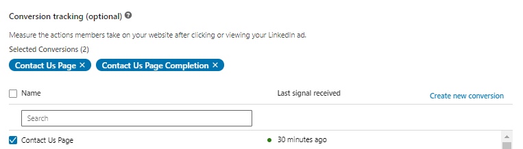 conversion tracking on linkedin ads