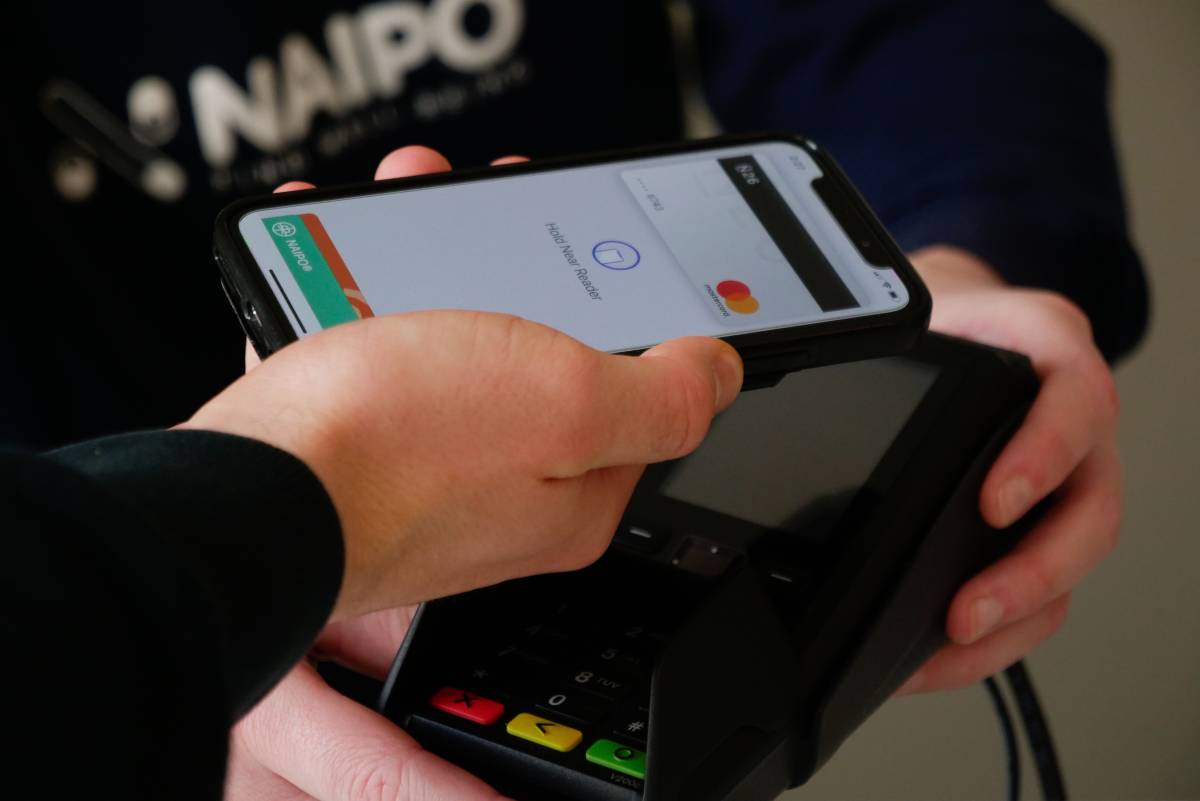 payment being made on a credit card terminal