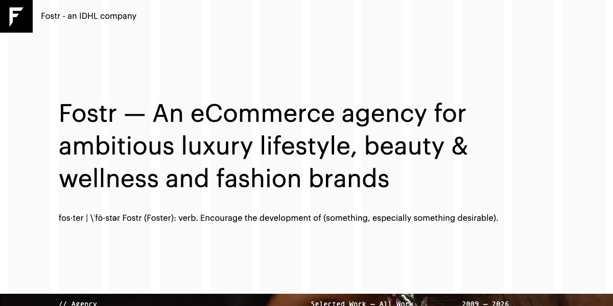 Fostr website homepage