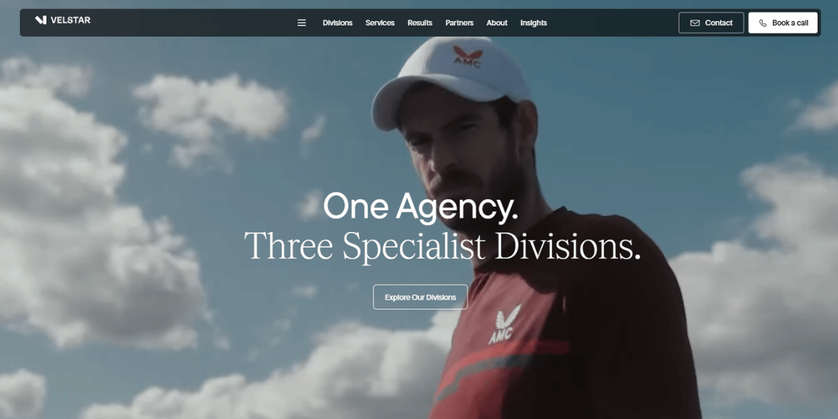 Velstar website homepage