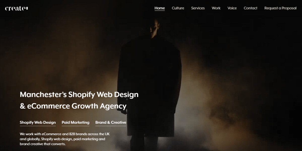 Create 8 website homepage