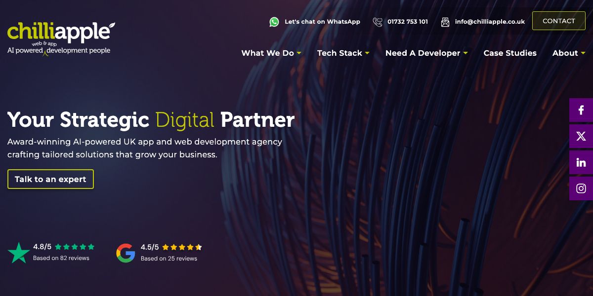 Chilliapple website homepage