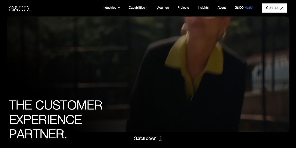 G & Co website homepage