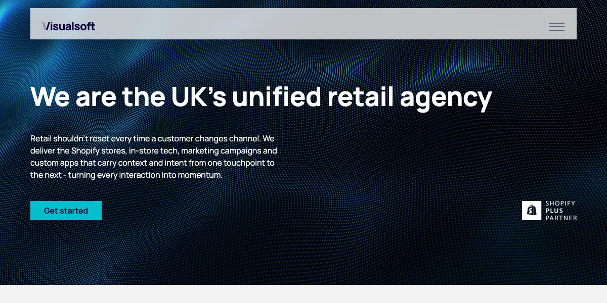 Visualsoft website homepage