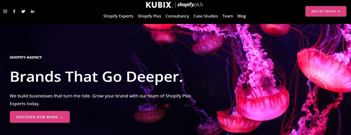 kubix media website homepage