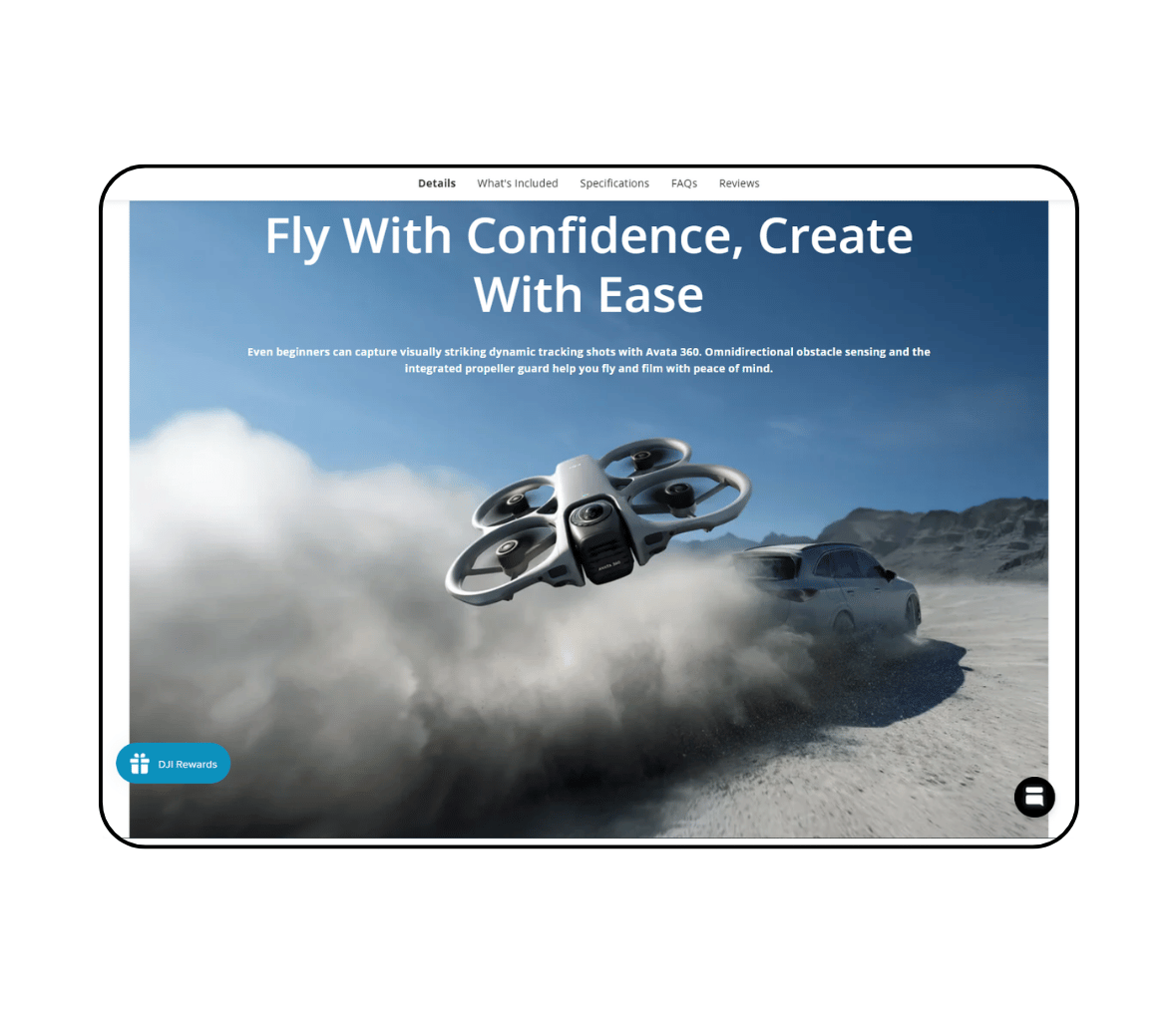 DJI store product on desktop